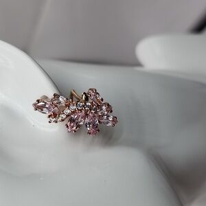 Elegant Pink Crystal Earrings (New)